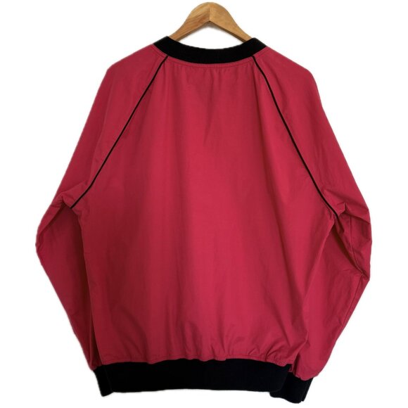 Vintage Windbreaker Men L Red Black 90s Golf Pullover Jacket Logo Winnipeg - Picture 2 of 15